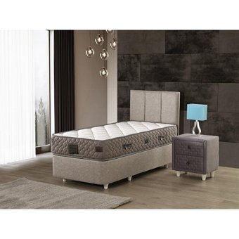 Mobilya Dükkanım Eko Plus 120x200 cm Başlıklı Yataklı Sandıklı Tek Kişilik Baza Seti Siyah