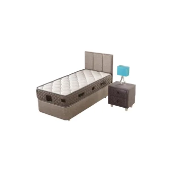 Mobilya Dükkanım Eko Plus 120x200 cm Başlıklı Yataklı Sandıklı Tek Kişilik Baza Seti Siyah