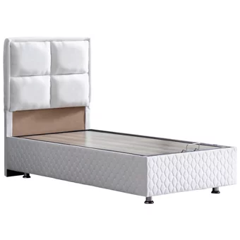 Setay Grand 90x200 cm Başlıklı Sandıklı Tek Kişilik Baza Seti Beyaz