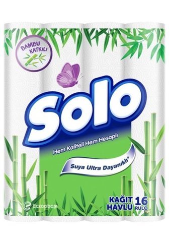 Solo Bambu Katkılı 2 Katlı 16'lı Rulo Kağıt Havlu