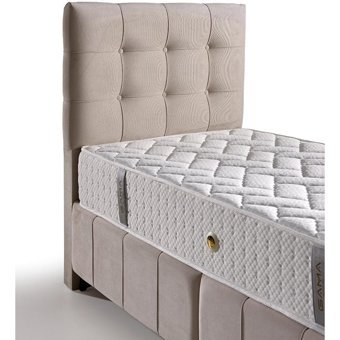 Mobilya Dükkanım Polo 90x200 cm Başlıklı Sandıklı Tek Kişilik Baza Seti Beyaz