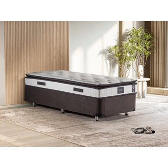 Niron Yatak Niron King 90x190 cm Başlıklı Yataklı Sandıklı Tek Kişilik Baza Seti Füme
