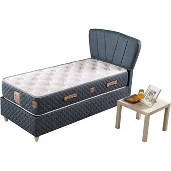Mobilya Dükkanım Pink 2 100x200 cm Başlıklı Yataklı Sandıklı Tek Kişilik Baza Seti Siyah