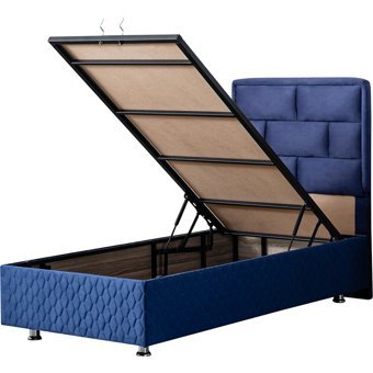 Setay Diego 90x190 cm Başlıklı Sandıklı Tek Kişilik Baza Seti Lacivert