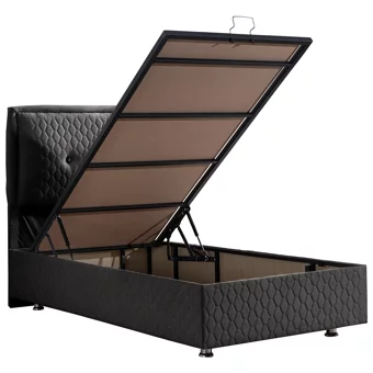 Setay Vectra 90x200 cm Başlıklı Sandıklı Tek Kişilik Baza Seti Antrasit