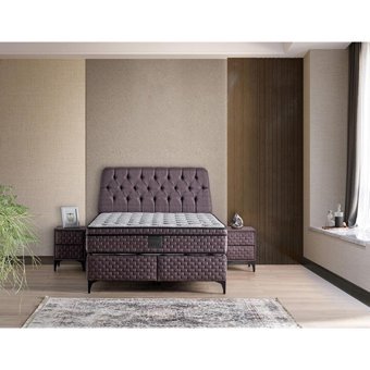 Mobilya Dükkanım Elia 120x200 cm Başlıklı Yataklı Sandıklı Tek Kişilik Baza Seti Siyah