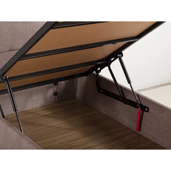 Niron Yatak Luna 120x200 cm Başlıklı Sandıklı Tek Kişilik Baza Seti Kahverengi
