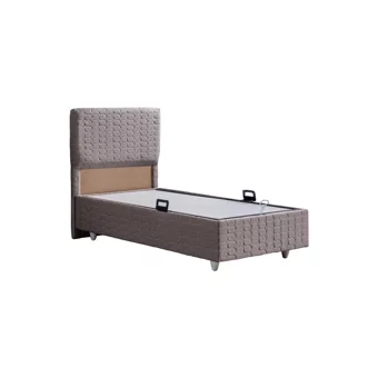 Setay Stella 120x200 cm Başlıklı Yataklı Sandıklı Tek Kişilik Baza Seti Krem