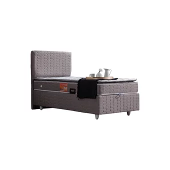 Setay Stella 120x200 cm Başlıklı Yataklı Sandıklı Tek Kişilik Baza Seti Krem