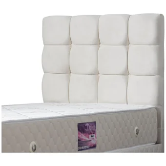 Setay Duke 90x190 cm Başlıklı Yataklı Sandıklı Tek Kişilik Baza Seti Krem