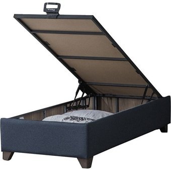 Weltew Home Voga 120x200 cm Başlıksız Sandıklı Tek Kişilik Baza Seti Füme
