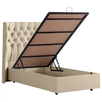 Setay Matilda 90x200 cm Başlıklı Sandıklı Tek Kişilik Baza Seti Krem