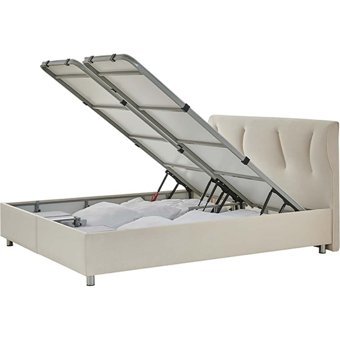 Yataş Bedding Somni 100x200 cm Başlıklı Yataklı Sandıklı Tek Kişilik Baza Seti Krem