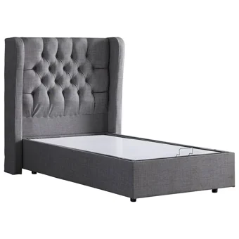 Setay Riga 90x190 cm Başlıklı Yataklı Sandıklı Tek Kişilik Baza Seti Gri