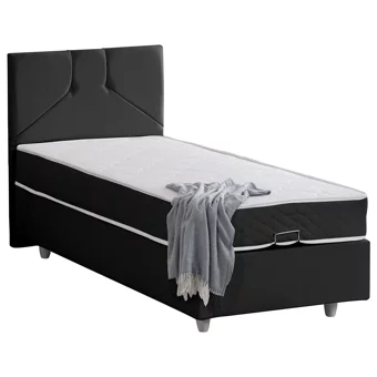 Setay Wick 100x200 cm Başlıklı Sandıklı Tek Kişilik Baza Seti Antrasit