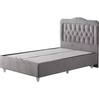 Belletto Vogue 100x200 cm Başlıklı Yataklı Sandıklı Tek Kişilik Baza Seti Gri