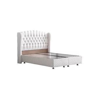 Setay Nice 100x200 cm Başlıklı Yataklı Sandıklı Tek Kişilik Baza Seti Krem