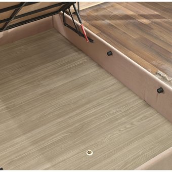 Niron Yatak Polo 120x200 cm Başlıklı Sandıklı Tek Kişilik Baza Seti Açık Kahve