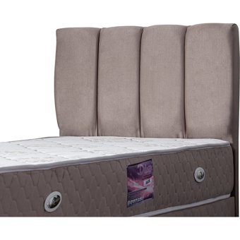 Setay Tetra 90x190 cm Başlıklı Yataklı Sandıklı Tek Kişilik Baza Seti Açık Gri