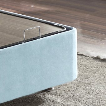 Niron Yatak Cozy 100x200 cm Başlıksız Sandıklı Tek Kişilik Baza Seti Mavi
