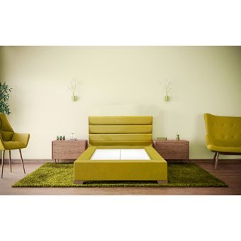 Moly Mattress Halley 80x200 cm Başlıklı Tek Kişilik Baza Seti Yeşil