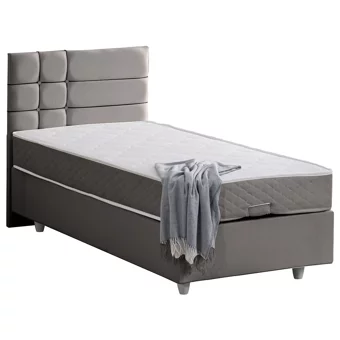 Setay Almada 90x200 cm Başlıklı Sandıklı Tek Kişilik Baza Seti Gri