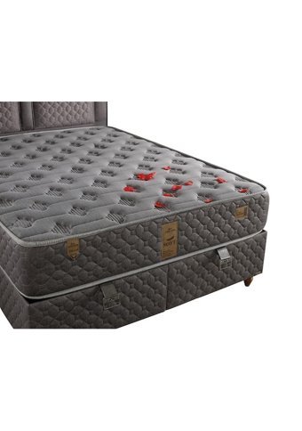 Mobilya Dükkanım İnci 90x190 cm Başlıklı Yataklı Sandıklı Tek Kişilik Baza Seti Gri