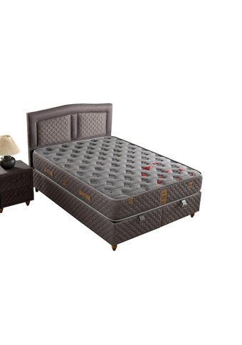 Mobilya Dükkanım İnci 90x190 cm Başlıklı Yataklı Sandıklı Tek Kişilik Baza Seti Gri