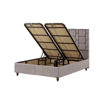 Mobilya Dükkanım Stone 90x200 cm Başlıksız Sandıklı Tek Kişilik Baza Seti Siyah