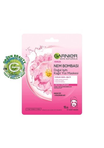 Garnier Doğal Işıltı Nemlendiricili Kağıt Yüz Maskesi