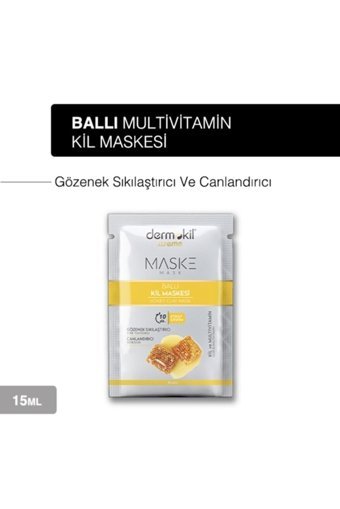 Dermokil Xtreme Ballı Killi Nemlendiricili Krem Yüz Maskesi 15 ml