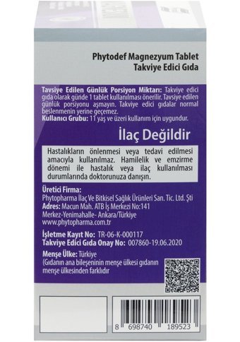 Phytodef Magnesium Yetişkin 3x30 Adet