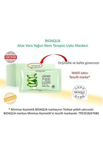 Bioaqua Aloe Vera Aloe Veralı Nemlendiricili Jel Yüz Maskesi 30x2 gr