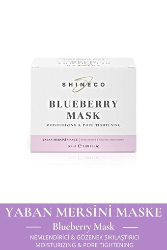 Shineco Blueberry Mask Nemlendiricili Krem Yüz Maskesi 50 ml