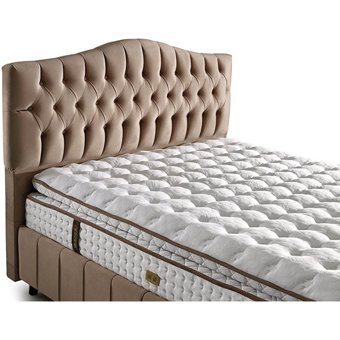 Mobilya Dükkanım Elegance 90x200 cm Başlıklı Yataklı Sandıklı Tek Kişilik Baza Seti Krem