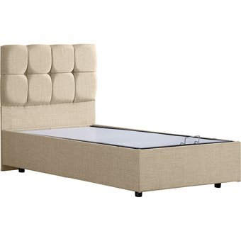 Setay Berlin 90x200 cm Başlıklı Yataklı Sandıklı Tek Kişilik Baza Seti Krem