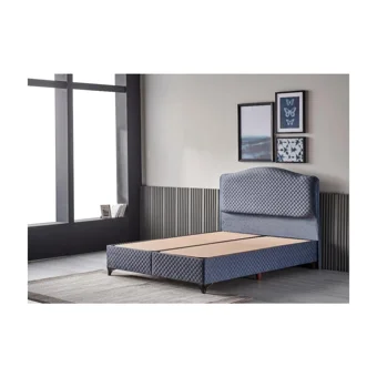 Mobilya Dükkanım Domino 90x190 cm Başlıklı Sandıklı Tek Kişilik Baza Seti Mavi