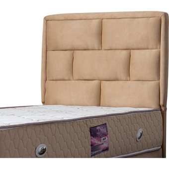 Setay Diego 100x200 cm Başlıklı Yataklı Sandıklı Tek Kişilik Baza Seti Bej