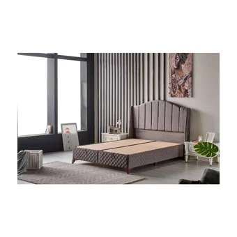 Mobilya Dükkanım Cotton Plus 90x200 cm Başlıklı Sandıklı Tek Kişilik Baza Seti Gri