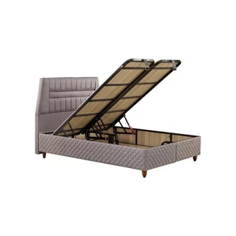 Mobilya Dükkanım Favori 100x200 cm Başlıklı Sandıklı Tek Kişilik Baza Seti Siyah