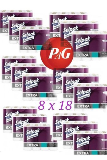 Selpak Prof. Extra 3 Katlı 18x8'li Rulo Kağıt Havlu