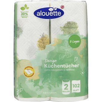 Alouette Ekstra Emici 3 Katlı 51 Yaprak 2'li Rulo Kağıt Havlu