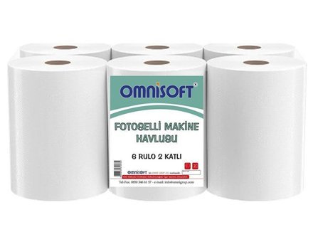 Omnisoft Fotoselli Hareketli 2 Katlı 6'lı Rulo Kağıt Havlu