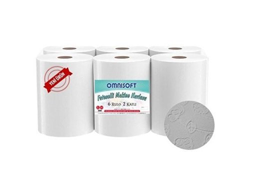 Omnisoft Fotoselli Hareketli 2 Katlı 6'lı Rulo Kağıt Havlu