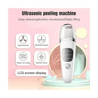 Jessieyou Mall Ultrasonik Led Ekranlı Şarjlı Vakumlu Siyah Nokta Temizleme Aleti Beyaz Siyah