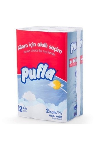 Pufla 2 Katlı 12'li Rulo Kağıt Havlu