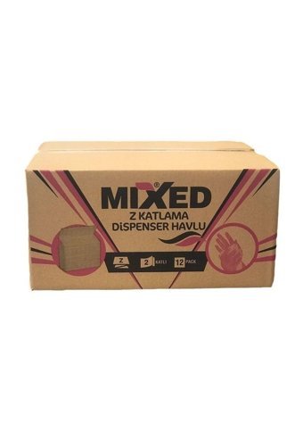 Mixed Dispenser 2 Katlı 200 Yaprak 12'li Z Katlama Kağıt Havlu