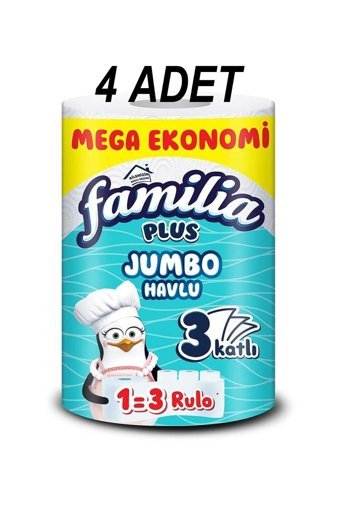 Familia Jumbo Kokulu 3 Katlı 4'lü Rulo Kağıt Havlu