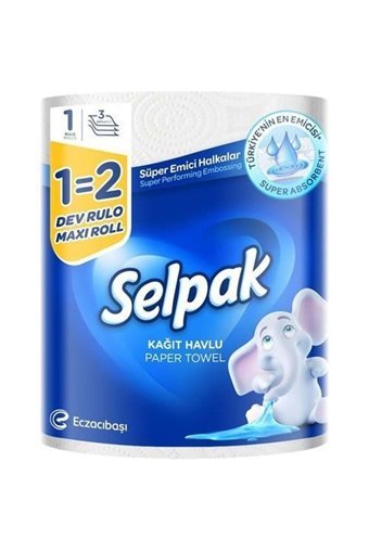 Selpak Dev 3 Katlı 5'li Rulo Kağıt Havlu