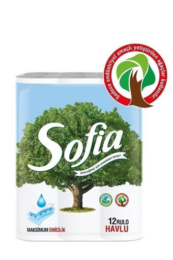 Sofia 2 Katlı 2x12'li Rulo Kağıt Havlu